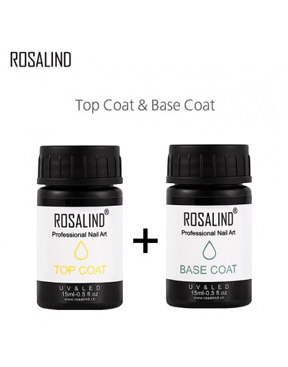 ROSALIND żelowy lakier do paznokci 15ml wielofunkcyjny Top i płaszcz podstawowy zestaw do lakier żelowy uv Nail artystyczny mani