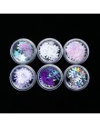 1 Box płatki śniegu plastry Nails Glitter dekoracje AB płatki cekiny błyskotka Spangles 3D tipsy akcesoria JIDX01-06