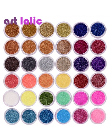 40 sztuk/zestaw do paznokci Glitter Mix kolorowe paznokcie sztuki drobny brokat w proszku pyłu lakier żelowy uv tipsy akrylowe p