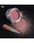 Brokatowy, holograficzny pyłek do paznokci laserowe zanurzenie cekiny Pigment Nail Art gradientowe lustro chrom pył błyszczący p
