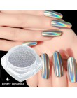 Holograficzny laserowy paznokcie z brokatem proszek pigmentowy gradientu zdobienie paznokci z efektem lustrzanym Chrome cekiny b
