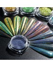 Brokatowy, holograficzny pyłek do paznokci laserowe zanurzenie cekiny Pigment Nail Art gradientowe lustro chrom pył błyszczący p