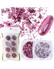 1 zestaw aluminium różowe złote cekiny Nail Art Glitter Flake Powder lakier żelowy uv paznokci błyskotka Mix dekoracja do manicu