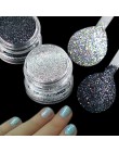 1g holograficzne brokatowe srebrne/czarne laserowe błyszczący brokat proszek pyłu DIY urocze Manicure paznokci dekoracje artysty