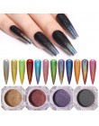 0.3g metaliczne paznokcie brokat lustro w proszku 12 kolorów srebrny Metal efekt srebrny paznokci pył żel UV Pigment Nail Art De