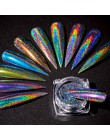 1g holograficzny proszek do paznokci brokat laserowe błyszczące ozdoby do paznokci wystrój Manicure Shining Chrome Pigment poler