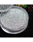 1g holograficzne brokatowe srebrne/czarne laserowe błyszczący brokat proszek pyłu DIY urocze Manicure paznokci dekoracje artysty