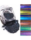 1g holograficzny proszek do paznokci brokat laserowe błyszczące ozdoby do paznokci wystrój Manicure Shining Chrome Pigment poler