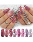 8 sztuk Holo różowy mieszane sypki brokat do paznokci lustro aluminiowe cekiny Chrome Pigment Paillette Nail Art płatki dekoracj