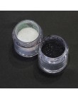 1 sztuk brokat do paznokci pył błyszczące białe czarne płatki Pigment żelowy lakier do paznokci cekiny do zdobienie paznokci dek