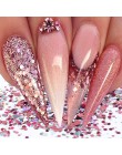 8 sztuk Holo różowy mieszane sypki brokat do paznokci lustro aluminiowe cekiny Chrome Pigment Paillette Nail Art płatki dekoracj
