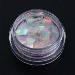 1 sztuk lustro motyl paznokci cekiny płatki gwiazda księżyc serce okrągły paznokci brokat pigment holograficzny dekoracja do man