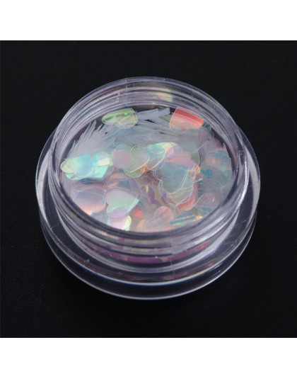 1 sztuk lustro motyl paznokci cekiny płatki gwiazda księżyc serce okrągły paznokci brokat pigment holograficzny dekoracja do man