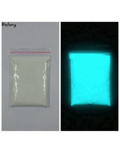 Dofuny 100g Sky Blue Luminous Powder fosfor w proszku do lakieru do paznokci, świecące w ciemności Pigment niebo niebieskie świa