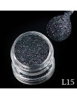 1g holograficzne brokatowe srebrne/czarne laserowe błyszczący brokat proszek pyłu DIY urocze Manicure paznokci dekoracje artysty