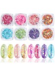 1 zestaw aluminium różowe złote cekiny Nail Art Glitter Flake Powder lakier żelowy uv paznokci błyskotka Mix dekoracja do manicu
