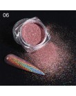 Brokatowy, holograficzny pyłek do paznokci laserowe zanurzenie cekiny Pigment Nail Art gradientowe lustro chrom pył błyszczący p