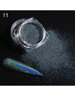 Brokatowy, holograficzny pyłek do paznokci laserowe zanurzenie cekiny Pigment Nail Art gradientowe lustro chrom pył błyszczący p