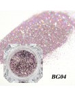 1Box holograficzny platynowy Nail Art Glitter Mix płatki świecący cekiny Manicure pył Laser srebrny złoto w proszku żel dekoracj