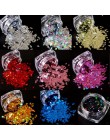 21 sztuk/zestaw brokatowy holograficzny pyłek do paznokci Shining cukier mieszane kolory paznokci brokat gorąca sprzedaż proszek
