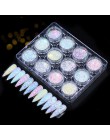 21 sztuk/zestaw brokatowy holograficzny pyłek do paznokci Shining cukier mieszane kolory paznokci brokat gorąca sprzedaż proszek