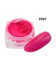 1box fluorescencyjny proszek pigmentowy Nail Art Glitter kolorowe Luminous zanurzenie Neon Flake żel pył DIY polski dekory BEYE0
