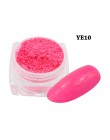 1box fluorescencyjny proszek pigmentowy Nail Art Glitter kolorowe Luminous zanurzenie Neon Flake żel pył DIY polski dekory BEYE0