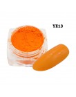 1box fluorescencyjny proszek pigmentowy Nail Art Glitter kolorowe Luminous zanurzenie Neon Flake żel pył DIY polski dekory BEYE0