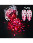 1 sztuk lustro motyl paznokci cekiny płatki gwiazda księżyc serce okrągły paznokci brokat pigment holograficzny dekoracja do man