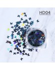 1 sztuk lustro motyl paznokci cekiny płatki gwiazda księżyc serce okrągły paznokci brokat pigment holograficzny dekoracja do man