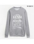 Hipster swetry z polaru damskie dresy dropship hip-hop lady casual o-neck bluzy Avada Kedavra suka bluza 2019 jesień