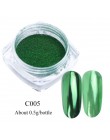 1 box Nail Glitter lustro w proszku super połysk Chrome Glitter różowe złoto srebro metaliczny pył Manicure tarcie do paznokci L