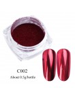 1 box Nail Glitter lustro w proszku super połysk Chrome Glitter różowe złoto srebro metaliczny pył Manicure tarcie do paznokci L