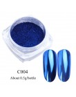1 box Nail Glitter lustro w proszku super połysk Chrome Glitter różowe złoto srebro metaliczny pył Manicure tarcie do paznokci L
