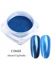 1 box Nail Glitter lustro w proszku super połysk Chrome Glitter różowe złoto srebro metaliczny pył Manicure tarcie do paznokci L