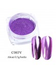 1 box Nail Glitter lustro w proszku super połysk Chrome Glitter różowe złoto srebro metaliczny pył Manicure tarcie do paznokci L