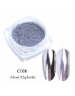 1 box Nail Glitter lustro w proszku super połysk Chrome Glitter różowe złoto srebro metaliczny pył Manicure tarcie do paznokci L