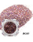 1Box holograficzny platynowy Nail Art Glitter Mix płatki świecący cekiny Manicure pył Laser srebrny złoto w proszku żel dekoracj