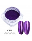 1 box Nail Glitter lustro w proszku super połysk Chrome Glitter różowe złoto srebro metaliczny pył Manicure tarcie do paznokci L