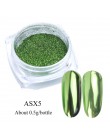 1 box Nail Glitter lustro w proszku super połysk Chrome Glitter różowe złoto srebro metaliczny pył Manicure tarcie do paznokci L
