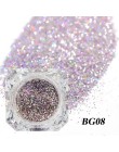 1Box holograficzny platynowy Nail Art Glitter Mix płatki świecący cekiny Manicure pył Laser srebrny złoto w proszku żel dekoracj