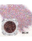 1Box holograficzny platynowy Nail Art Glitter Mix płatki świecący cekiny Manicure pył Laser srebrny złoto w proszku żel dekoracj