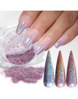 1g paznokci holograficzny laser brokatowy kameleon cekiny dla Nail Art Gradient błyszczący polski Manicure Chrome Pigment pył LA