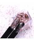 1 pudełko Nail Glitter płatki cekiny fioletowo-czerwony Rose złoty laser efekt proszki kurz dla DIY paznokci artystyczny design