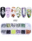 12 siatki mieszane paznokci brokat lustro cukier cekiny proszek do UV żel płatki Manicure porady Nail Art syreni pigment CH097