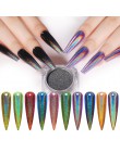 0.3g metaliczny lustrzany brokat w proszku do paznokci w proszku srebrny Metal efekt paznokci pył UV Gel Pigment zdobienie pazno