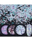 Glitter płatki 3D koło okrągłe sześciokąty Nail Art cekiny świecący błyskotka ozdoby akrylowe polski Manicure TRPX01-12