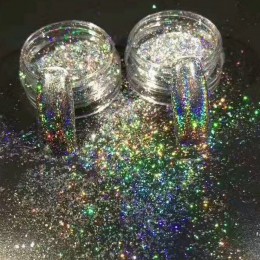 1 sztuk nowy efekt nieregularnego lustra efekt kameleona holograficzne proszki Nail Glitter Rainbow Galaxy Paillette laserowe pł
