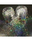1 sztuk nowy efekt nieregularnego lustra efekt kameleona holograficzne proszki Nail Glitter Rainbow Galaxy Paillette laserowe pł