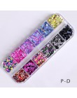 1 zestaw 1/2/3mm mieszane Glitter paznokci cekiny okrągłe błyszczące Paillette Nail Art Glitter porady żel UV 3d Decor Manicure 